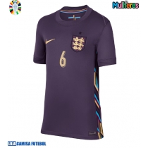 Camisa de Futebol Inglaterra Marc Guehi #6 Equipamento Secundário Mulheres Europeu 2024 Manga Curta